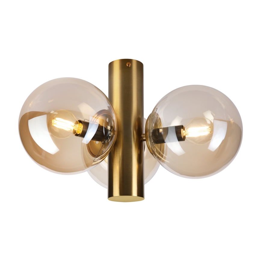 Plafoniera SFERIO 3xE14/5W/230V ottone/beige fumé