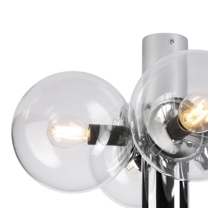 Plafoniera SFERIO 4xE14/5W/230V cromo lucido/trasparente