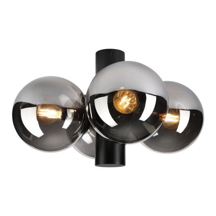 Plafoniera SFERIO 4xE14/5W/230V nero/nero fumé