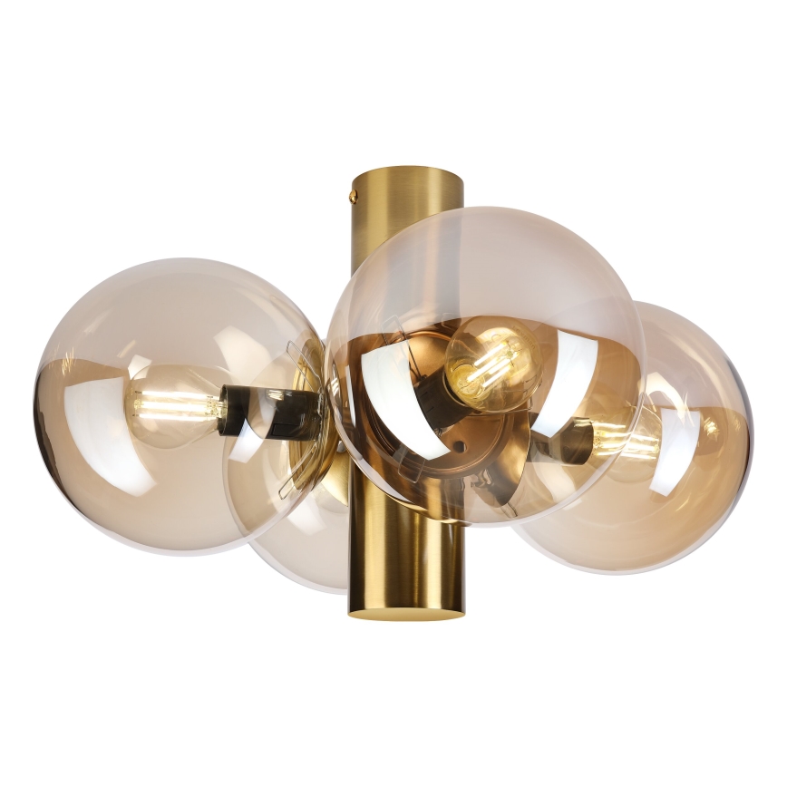 Plafoniera SFERIO 4xE14/5W/230V ottone/beige fumé