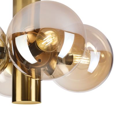 Plafoniera SFERIO 4xE14/5W/230V ottone/beige fumé