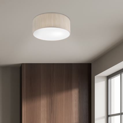 Plafoniera SIRJA 1xE27/15W/230V Ø 35 cm beige