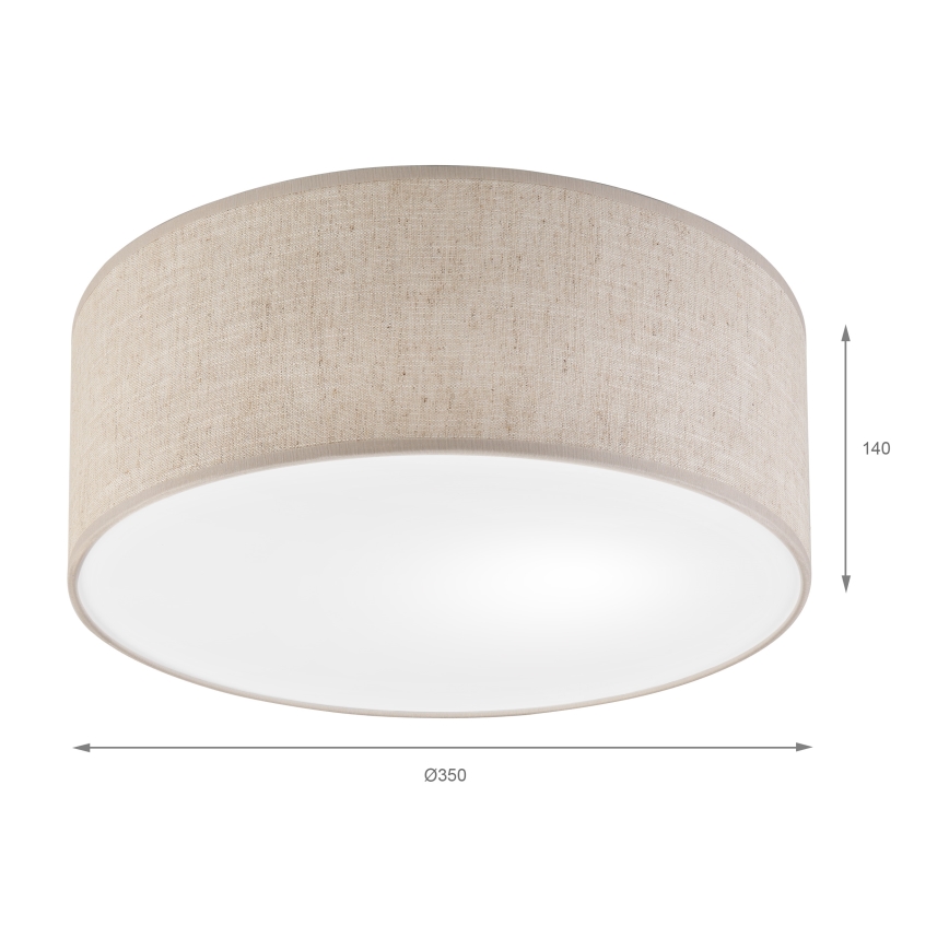 Plafoniera SIRJA 1xE27/15W/230V Ø 35 cm beige