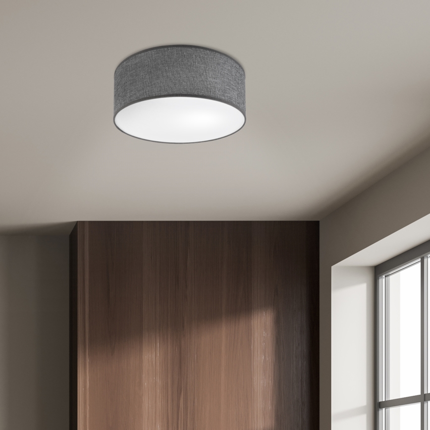 Plafoniera SIRJA 1xE27/15W/230V Ø 35 cm grigio