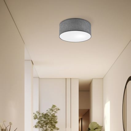 Plafoniera SIRJA 1xE27/15W/230V Ø 35 cm grigio