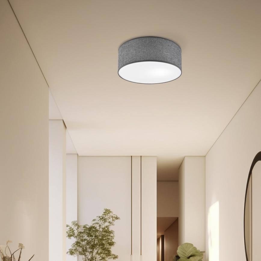 Plafoniera SIRJA 1xE27/15W/230V Ø 35 cm grigio