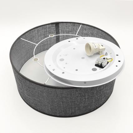 Plafoniera SIRJA 1xE27/15W/230V Ø 35 cm grigio