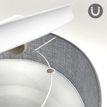 Plafoniera SIRJA 1xE27/15W/230V Ø 35 cm grigio