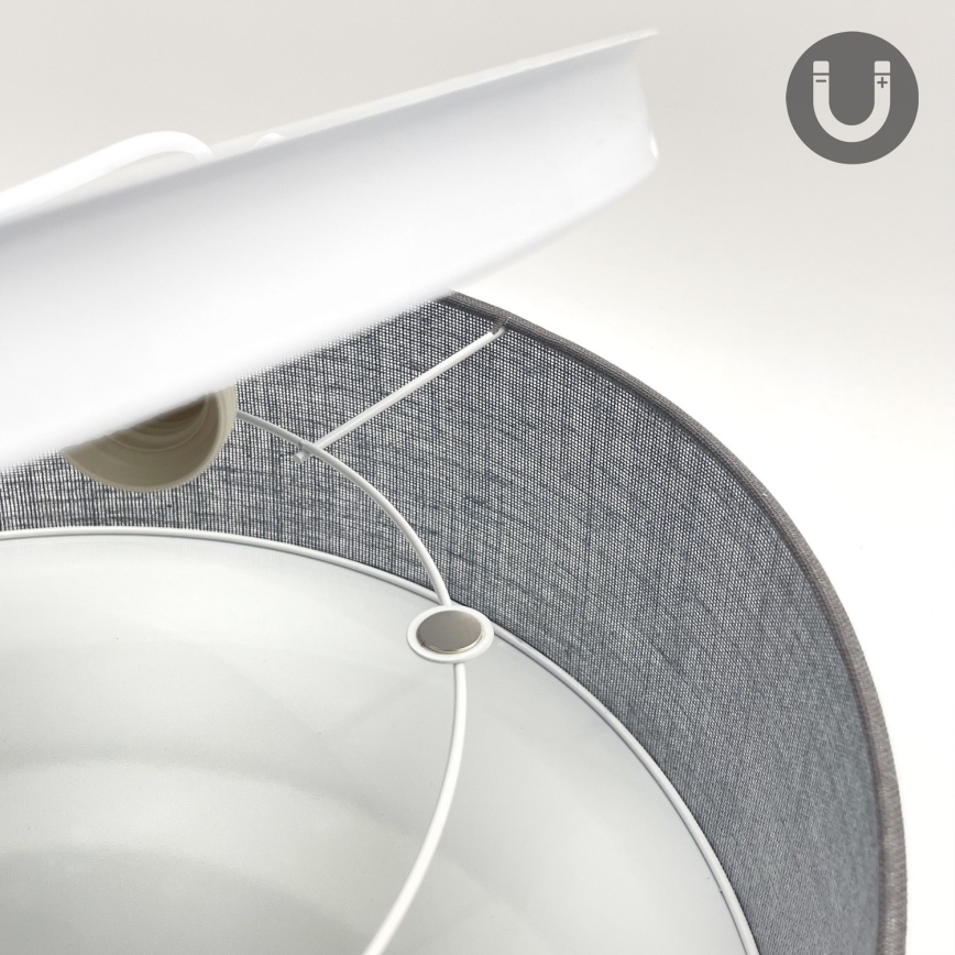 Plafoniera SIRJA 1xE27/15W/230V Ø 35 cm grigio