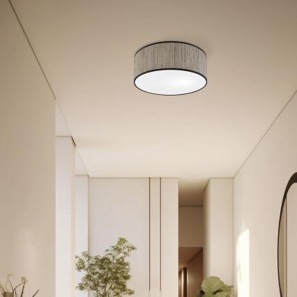 Plafoniera SIRJA 2xE27/15W/230V, diametro 35 cm, marrone