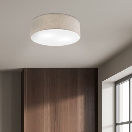 Plafoniera SIRJA 2xE27/15W/230V Ø 45 cm beige