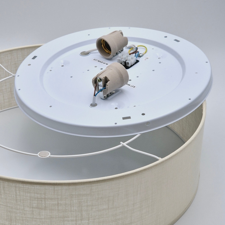 Plafoniera SIRJA 2xE27/15W/230V Ø 45 cm colore crema