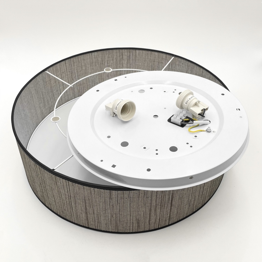 Plafoniera SIRJA 2xE27/15W/230V Ø 45 cm marrone