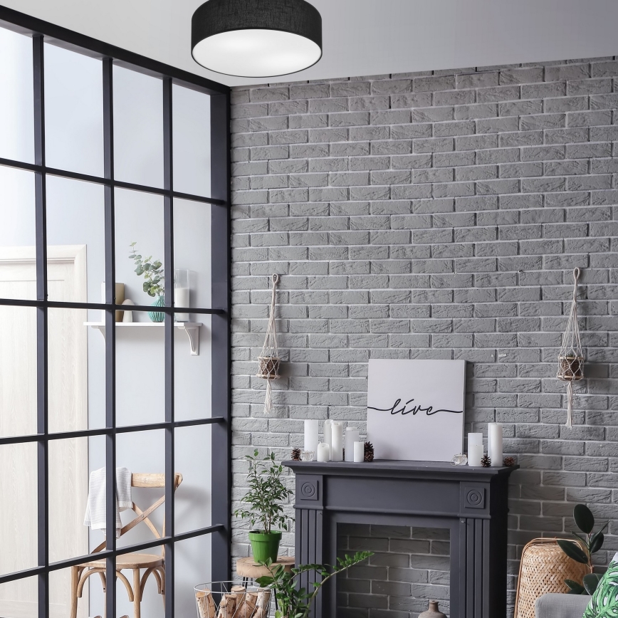 Plafoniera SIRJA 2xE27/15W/230V Ø 45 cm, nero