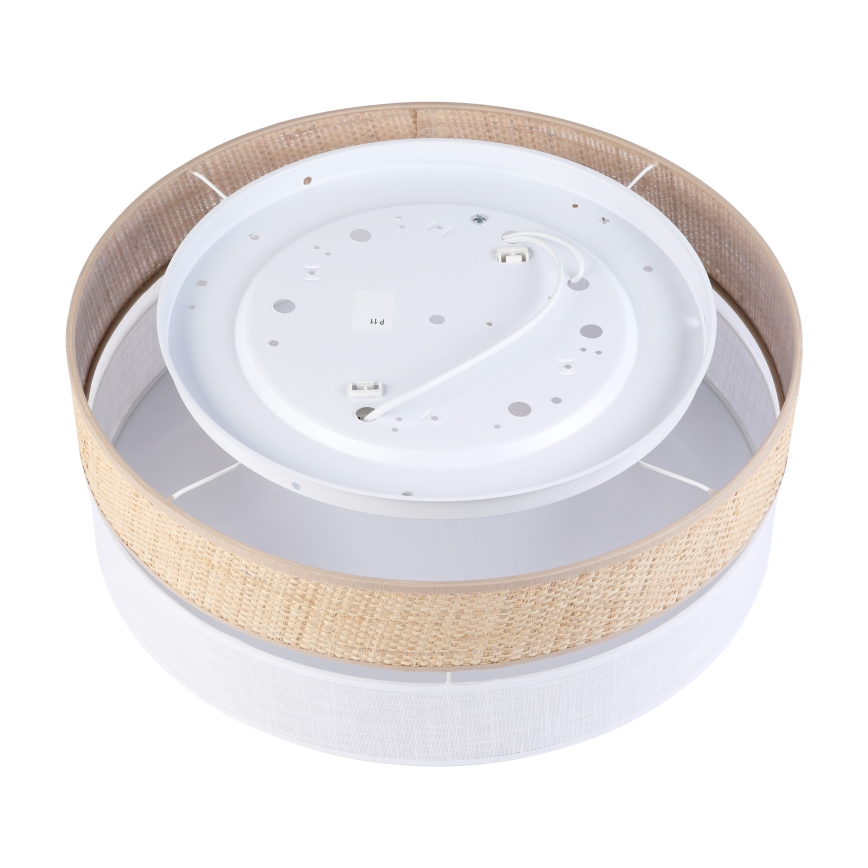 Plafoniera SIRJA BOHO 2xE27/15W/230V Ø 45 cm beige/bianco