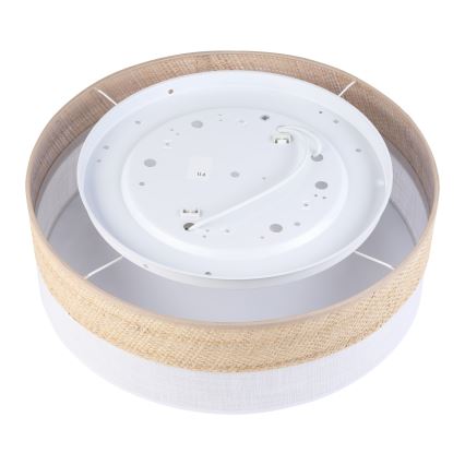 Plafoniera SIRJA BOHO 2xE27/15W/230V Ø 45 cm beige/bianco