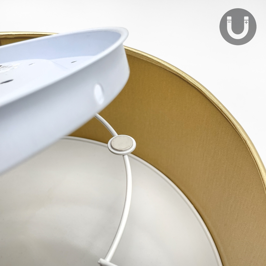 Plafoniera SIRJA DOUBLE 2xE14/15W/230V diametro 35 cm marrone/oro