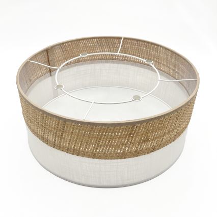 Plafoniera SIRJA DOUBLE BOHO 2xE14/15W/230V Ø 35 cm beige/bianco