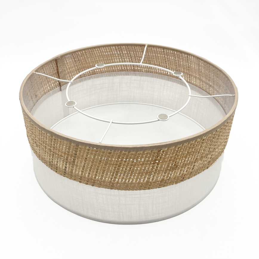 Plafoniera SIRJA DOUBLE BOHO 2xE14/15W/230V Ø 35 cm beige/bianco