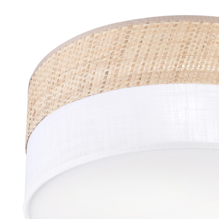 Plafoniera SIRJA DOUBLE BOHO 2xE14/15W/230V Ø 35 cm beige/bianco