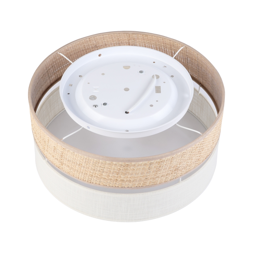 Plafoniera SIRJA DOUBLE BOHO 2xE14/15W/230V Ø 35 cm beige/crema