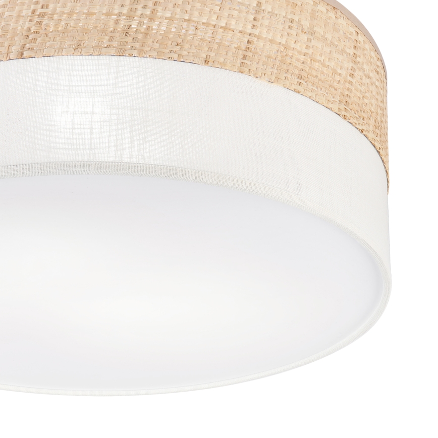 Plafoniera SIRJA DOUBLE BOHO 2xE14/15W/230V Ø 35 cm beige/crema