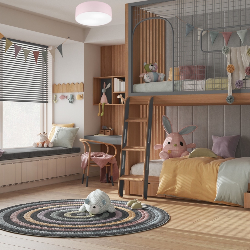 Plafoniera SIRJA PASTEL 2xE27/15W/230V Ø 45 cm rosa