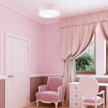 Plafoniera SIRJA PASTEL 2xE27/15W/230V Ø 45 cm rosa