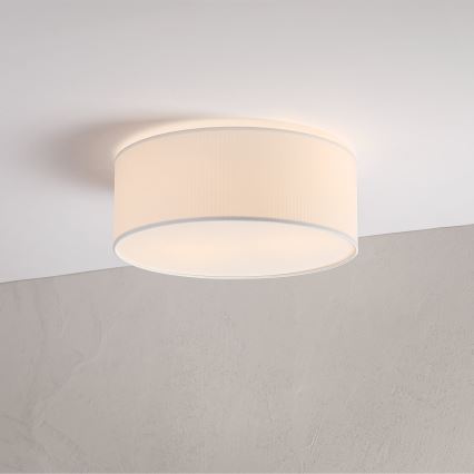 Plafoniera SIRJA PLISADO 2xE27/15W/230V Ø 35 cm bianca