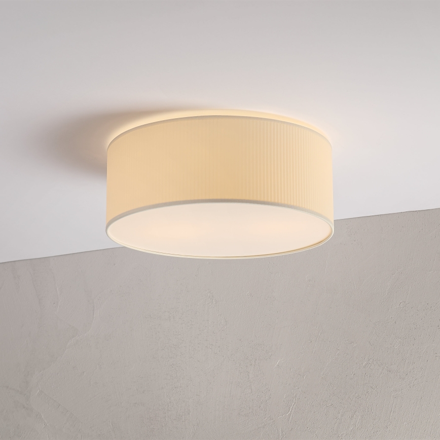 Plafoniera SIRJA PLISADO 2xE27/15W/230V Ø 35 cm crema