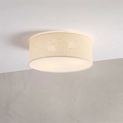 Plafoniera SIRJA PLISADO 2xE27/15W/230V Ø 35 cm crema