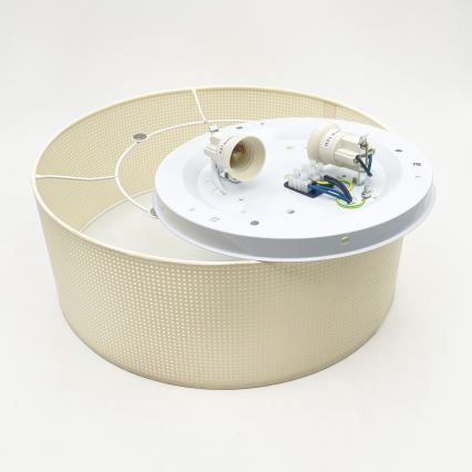 Plafoniera SIRJA PLISADO 2xE27/15W/230V Ø 35 cm crema