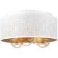 Plafoniera SIRJA PLISADO 3xE27/15W/230V Ø 35 cm bianco/oro