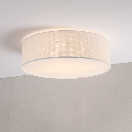 Plafoniera SIRJA PLISADO 4xE27/15W/230V Ø 45 cm bianca
