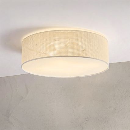 Plafoniera SIRJA PLISADO 4xE27/15W/230V Ø 45 cm colore crema