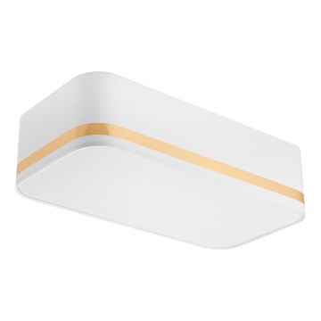 Plafoniera SIRJA SQUARE STRIPE 2xE27/15W/230V bianco/oro