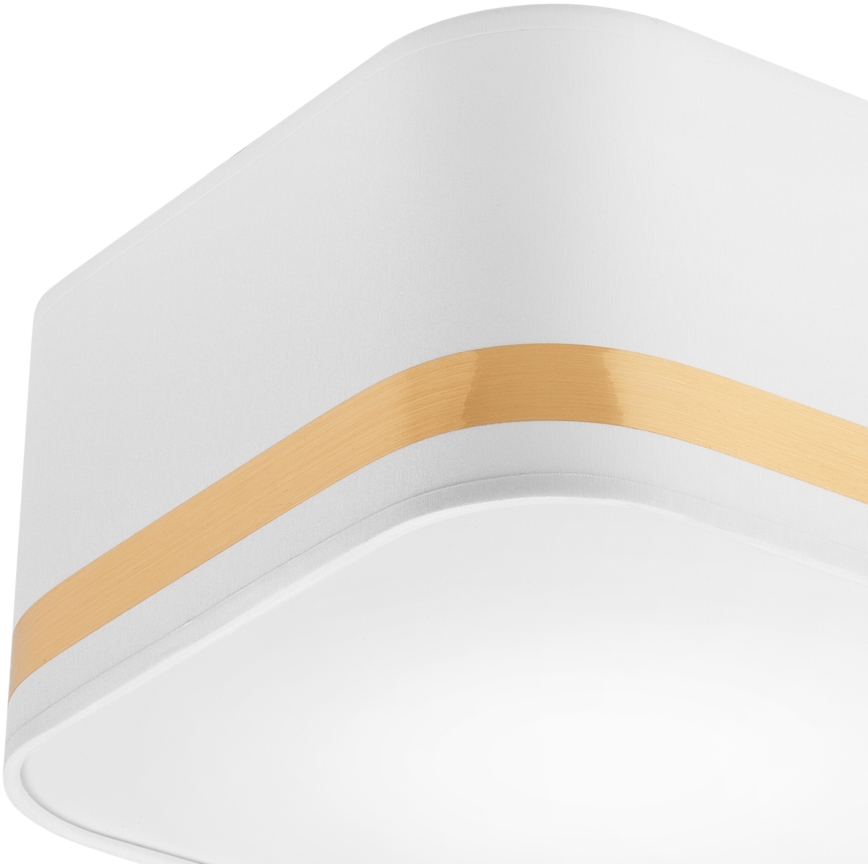 Plafoniera SIRJA SQUARE STRIPE 2xE27/15W/230V bianco/oro