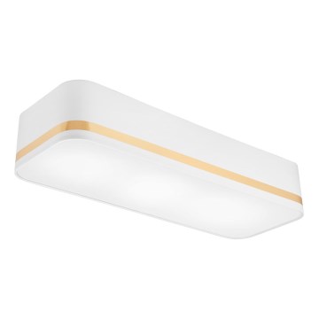 Plafoniera SIRJA SQUARE STRIPE 3xE27/15W/230V bianco/oro