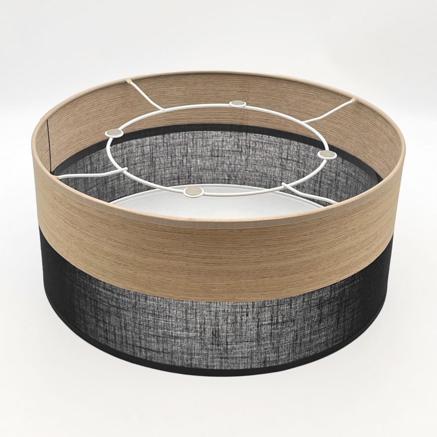 Plafoniera SIRJA WOOD 1xE27/15W/230V diametro 35 cm nero/quercia