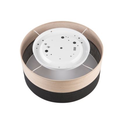 Plafoniera SIRJA WOOD 1xE27/15W/230V diametro 35 cm nero/quercia