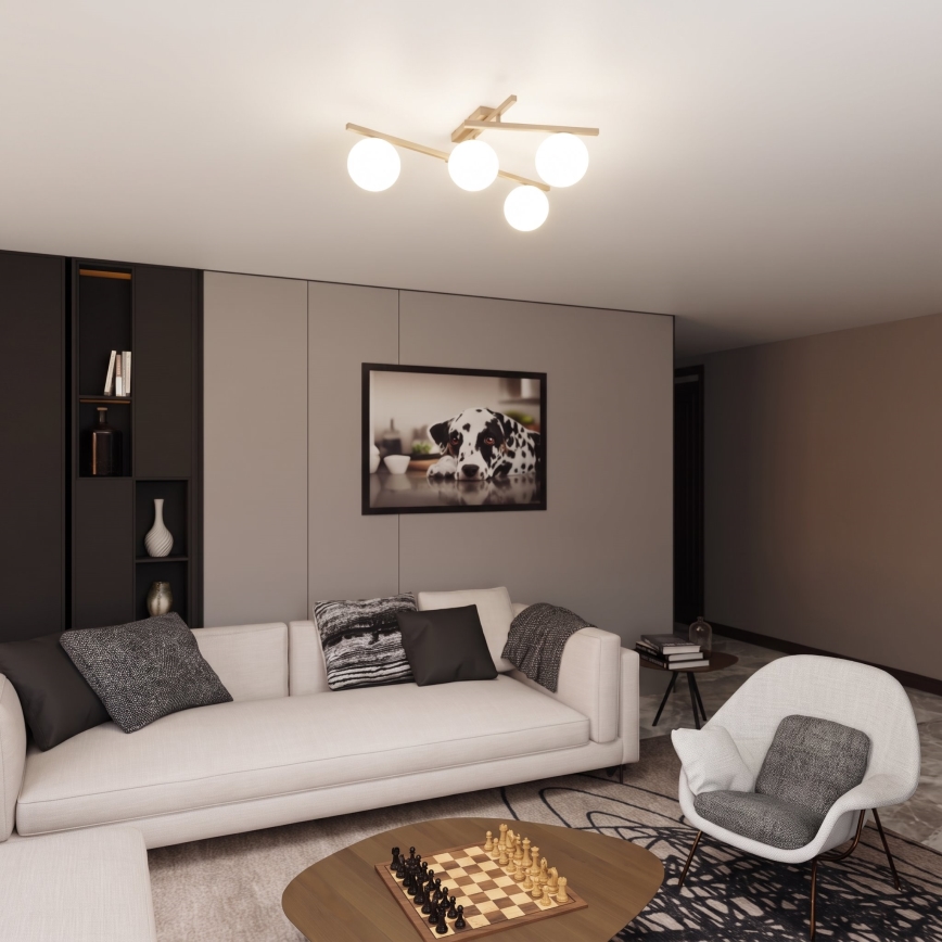 Plafoniera SMART 4xE14/10W/230V beige/bianco