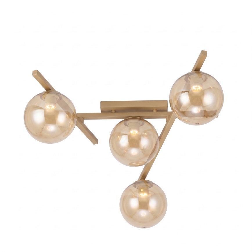 Plafoniera SMART 4xE14/10W/230V beige/fumé beige