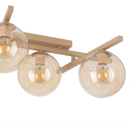 Plafoniera SMART 4xE14/10W/230V beige/fumé beige