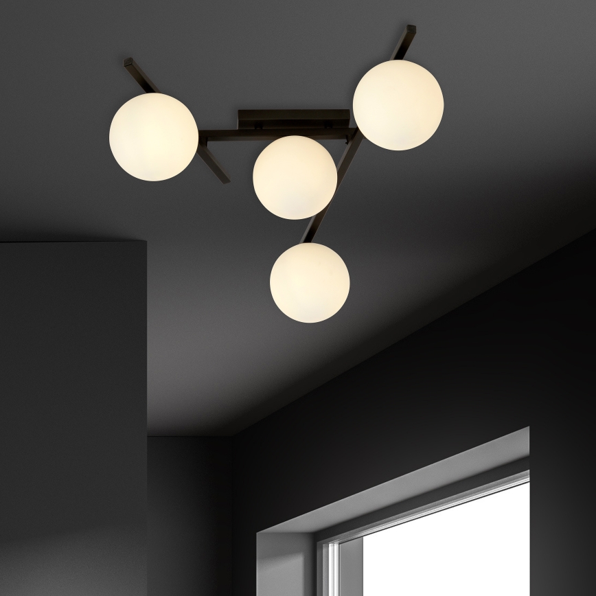 Plafoniera SMART 4xE14/10W/230V nero/bianco
