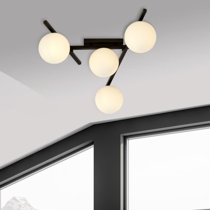 Plafoniera SMART 4xE14/10W/230V nero/bianco