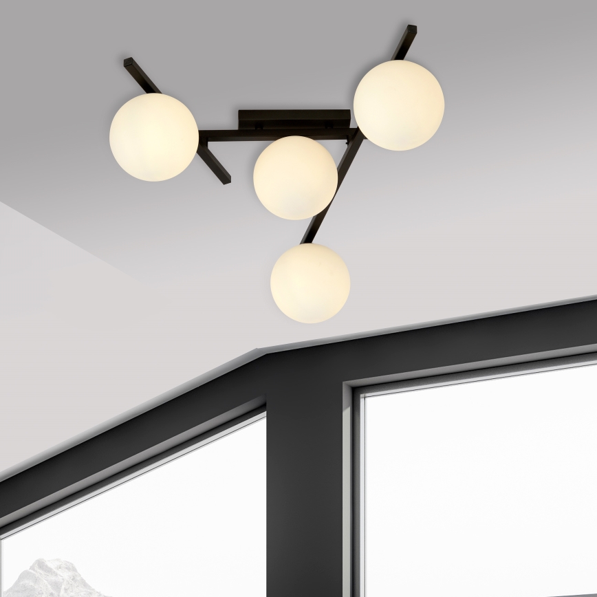 Plafoniera SMART 4xE14/10W/230V nero/bianco
