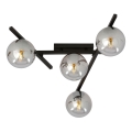 Plafoniera SMART 4xE14/10W/230V nero/grigio