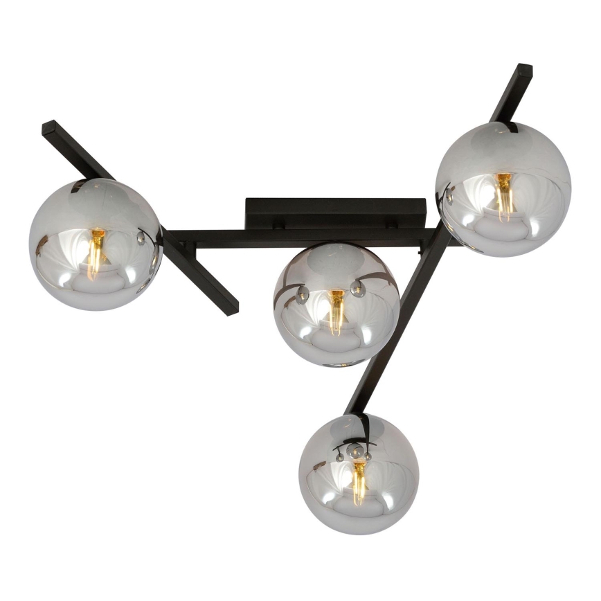 Plafoniera SMART 4xE14/10W/230V nero/grigio