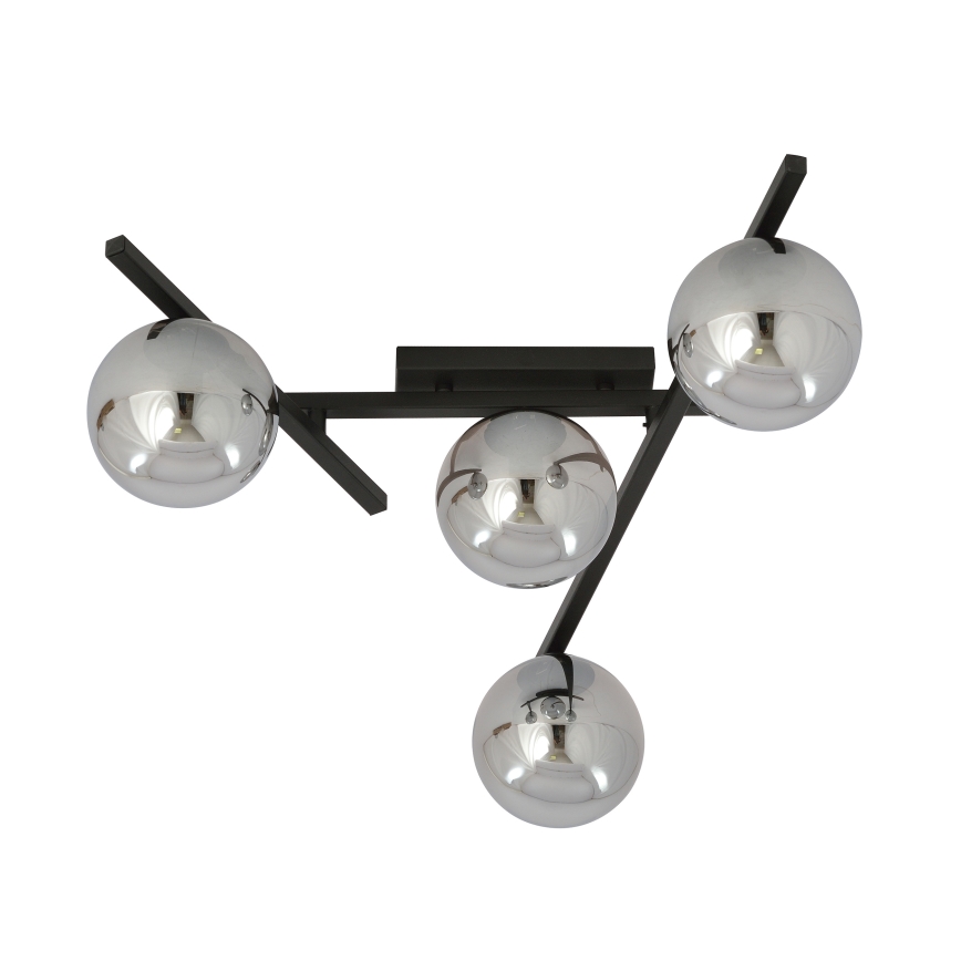 Plafoniera SMART 4xE14/10W/230V nero/grigio