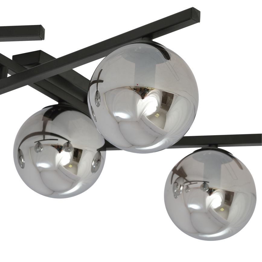 Plafoniera SMART 4xE14/10W/230V nero/grigio